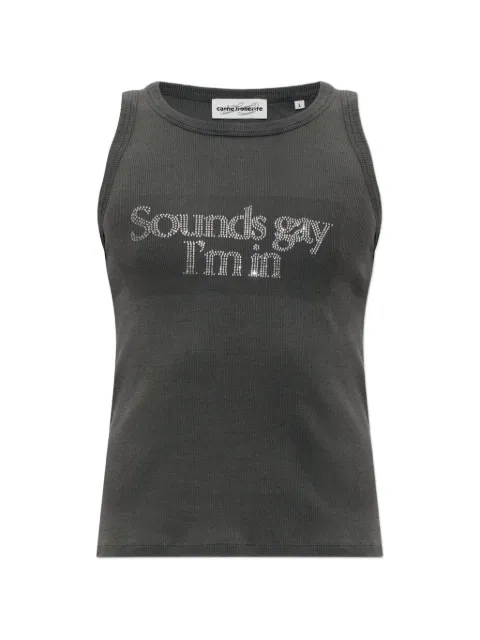 CARNE BOLLENTE sequin-embellished ribbed tank