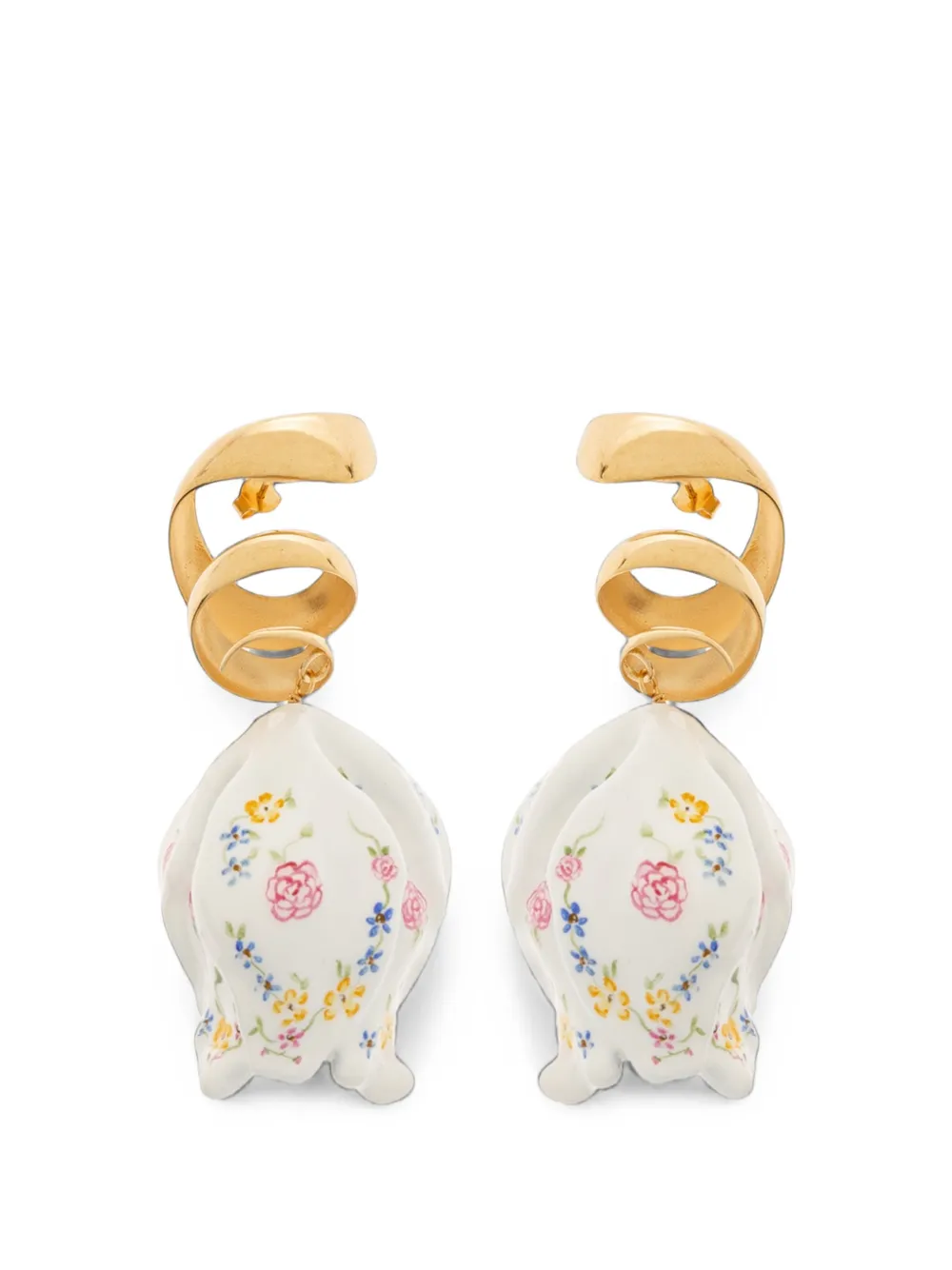 Chloé Bloomcraft floral-print earrings - Oro
