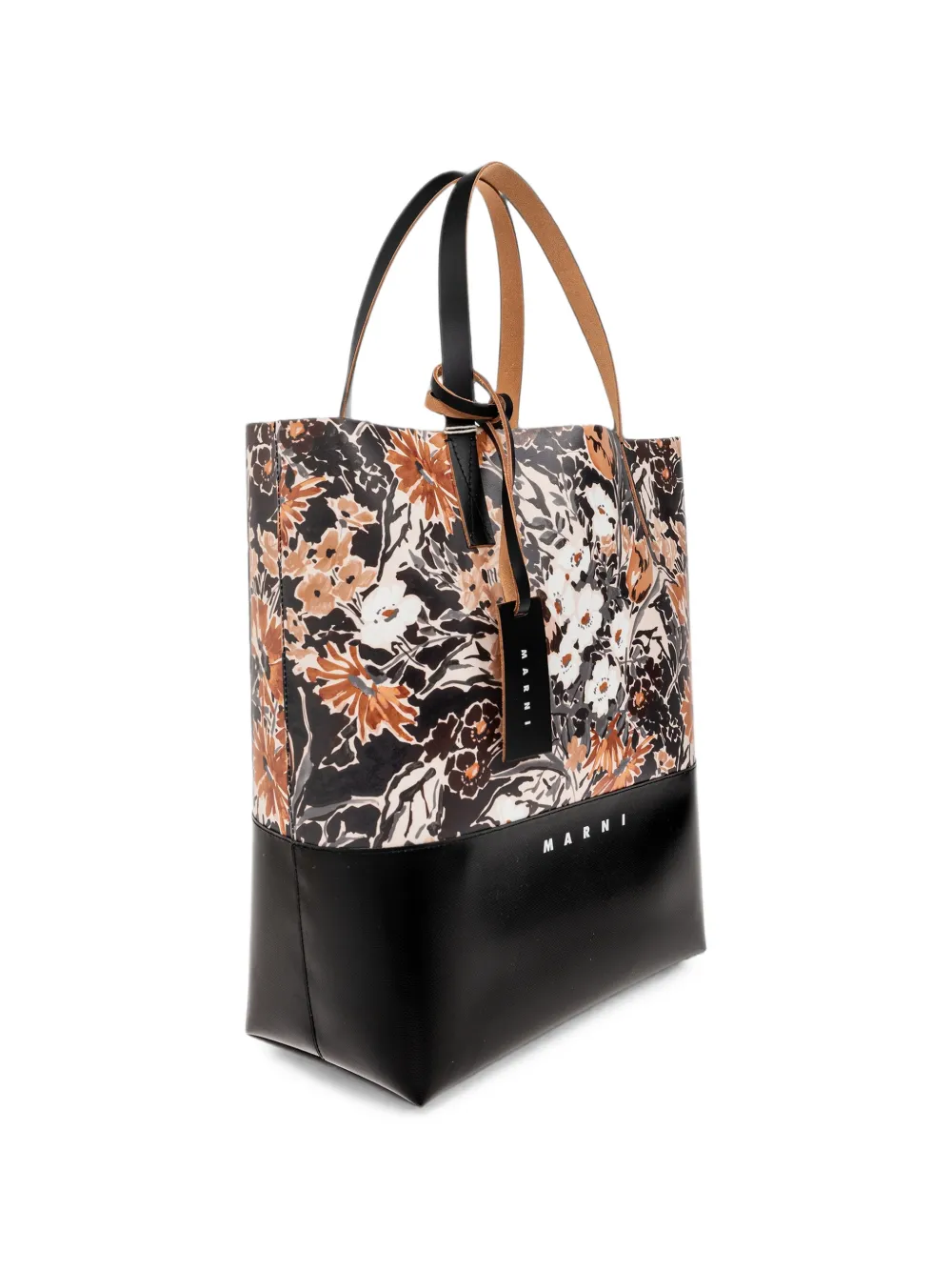 Marni Shopper met bloemenprint Zwart