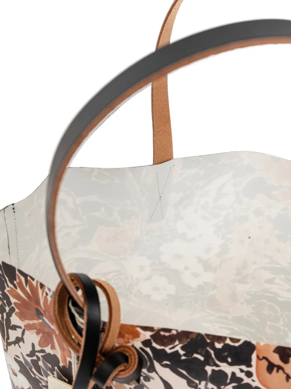 Marni Shopper met bloemenprint Zwart