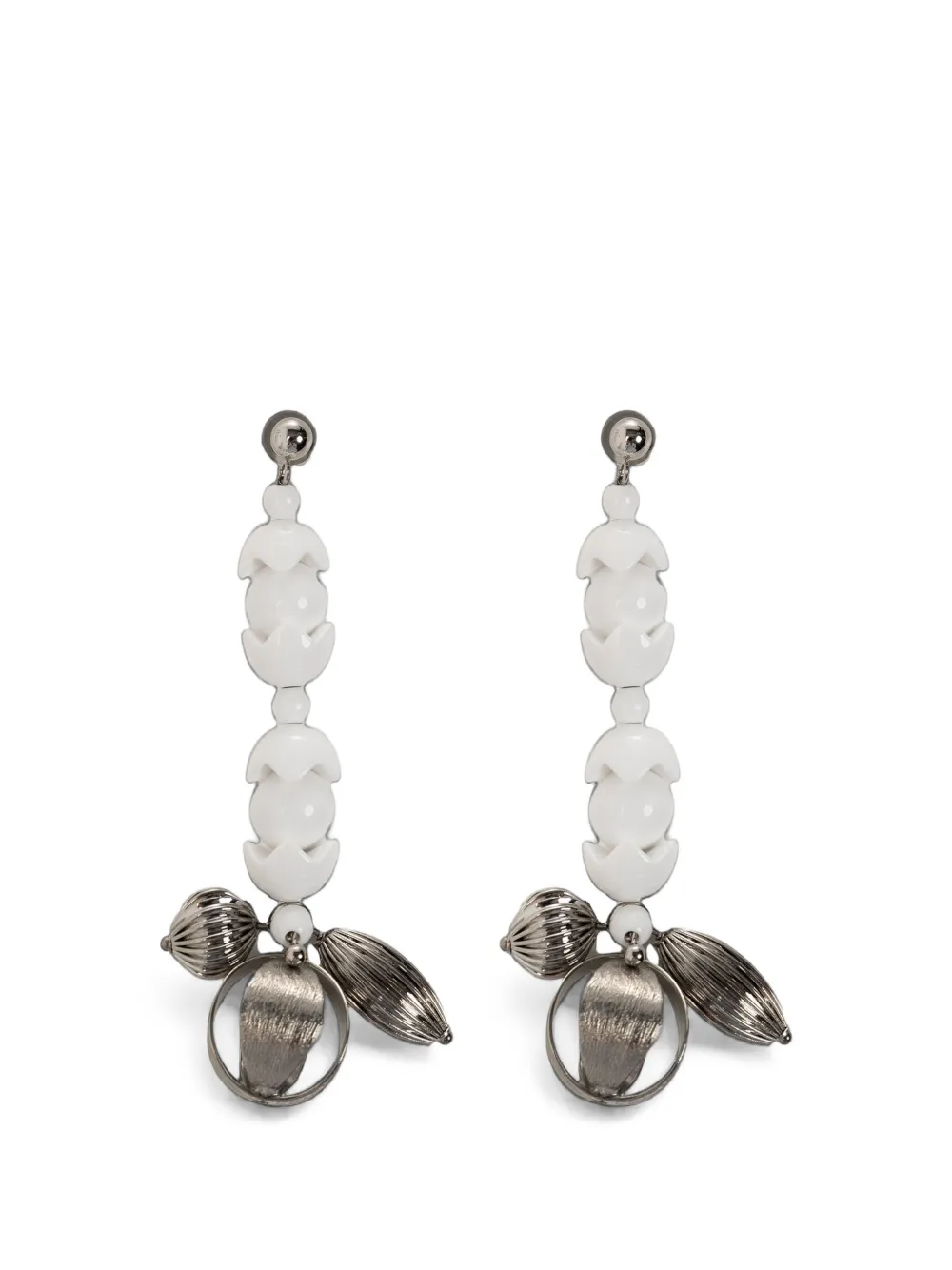 Marni beaded drop earrings - Bianco
