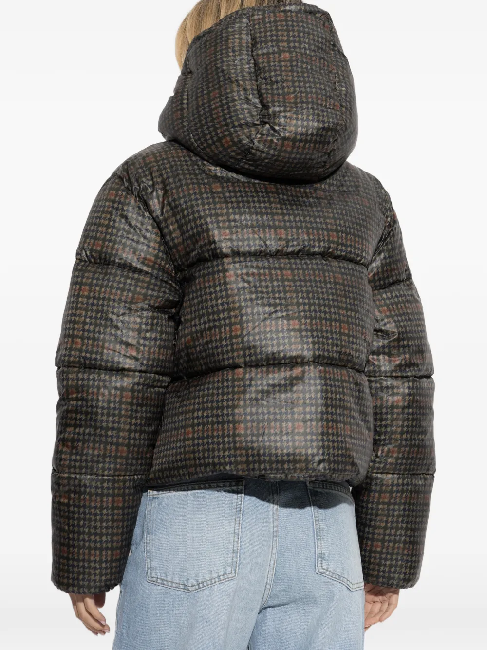 MUNTHE Vuba jack met pied-de-poule print Bruin