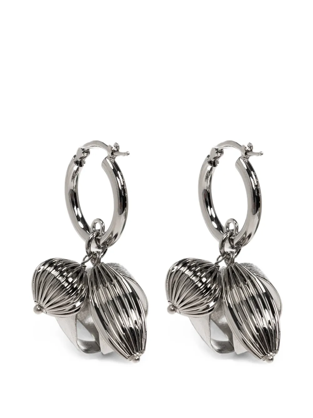 Marni charm-detail hoop earrings - Argento
