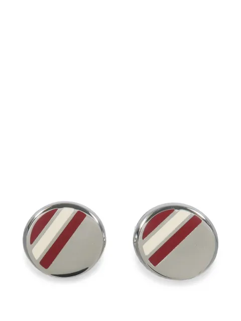 Bally Vintage striped round cuff links