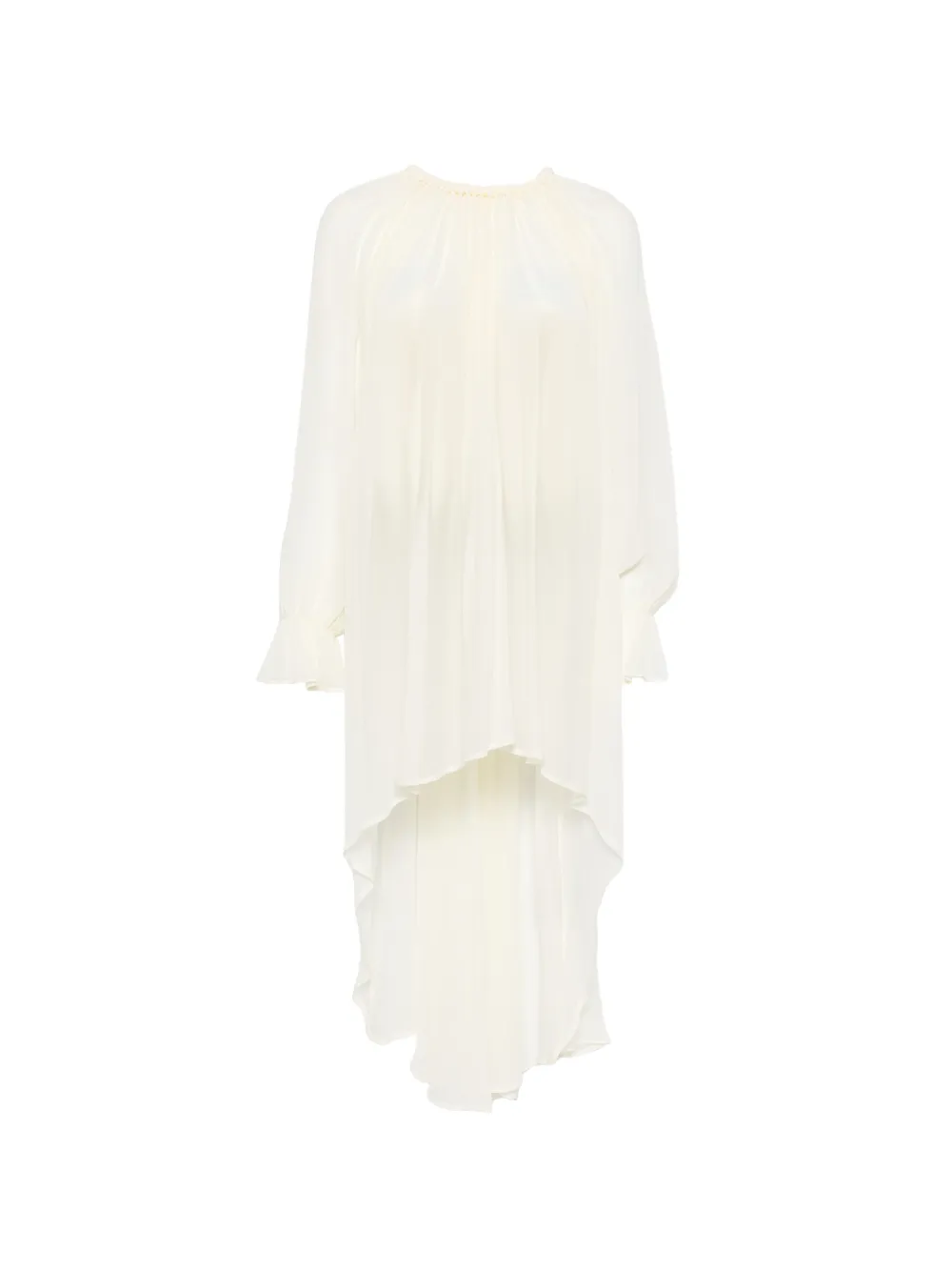 Eleh ruffled-cuff asymmetric dress - Toni neutri