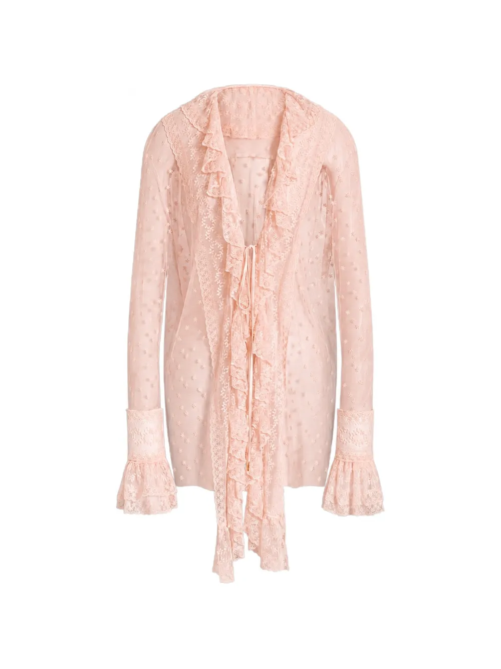 Alberta Ferretti Lunar ruffled lace blouse