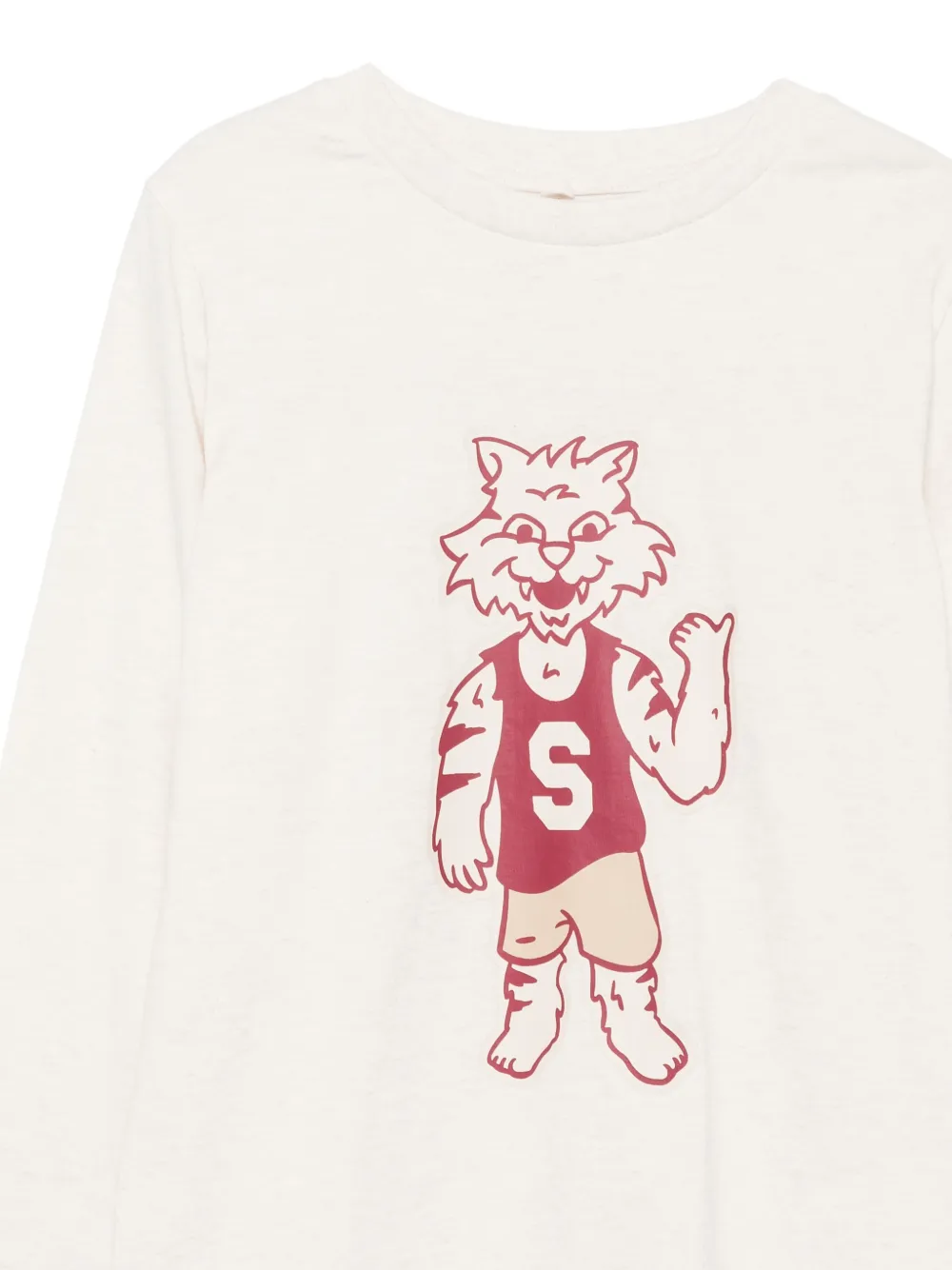 Stella McCartney Kids T-shirt met grafische print Beige