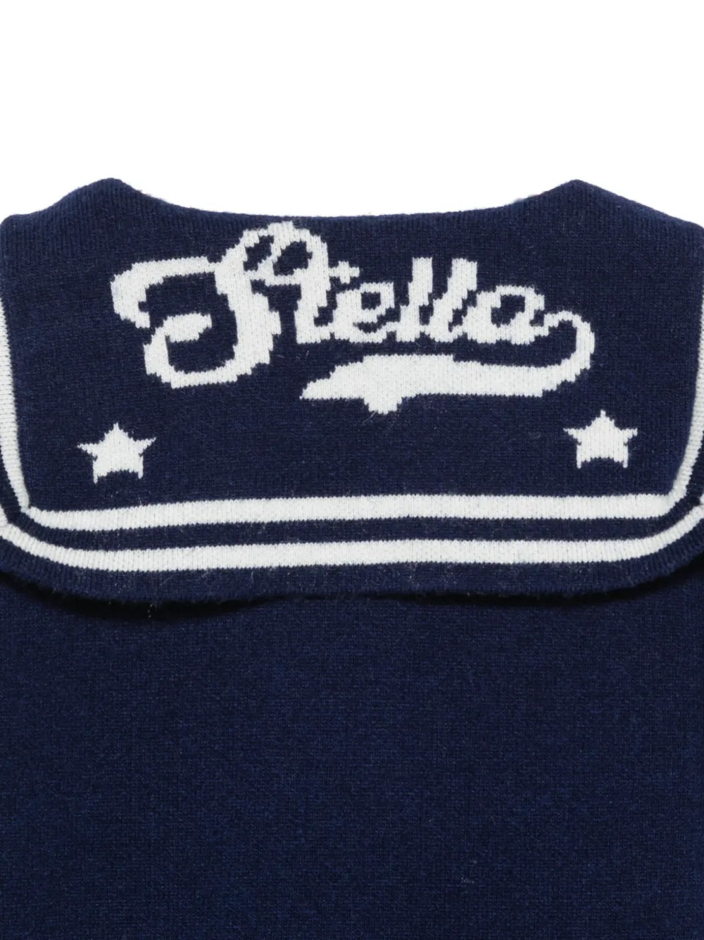 Stella McCartney Kids Gebreid vest met matrozenkraag Blauw