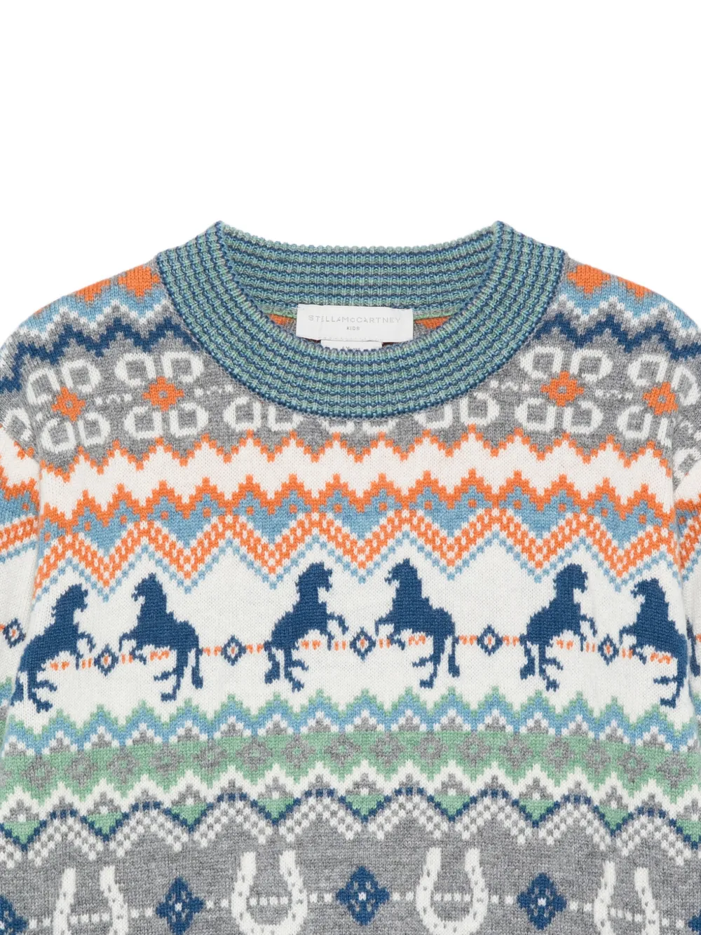Stella McCartney Kids Fair Isle sweater Wit