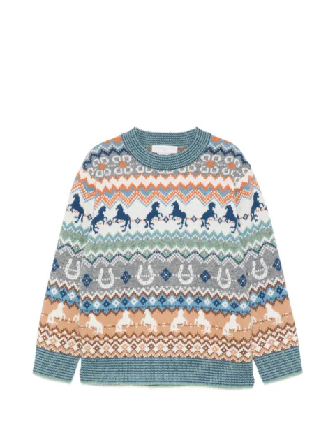 Stella McCartney Kids suéter de tejido fair isle