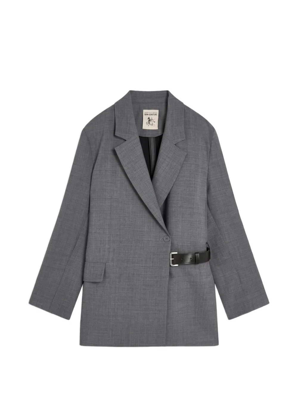 Semicouture Carmen belted jumpsuit jacket - Grigio