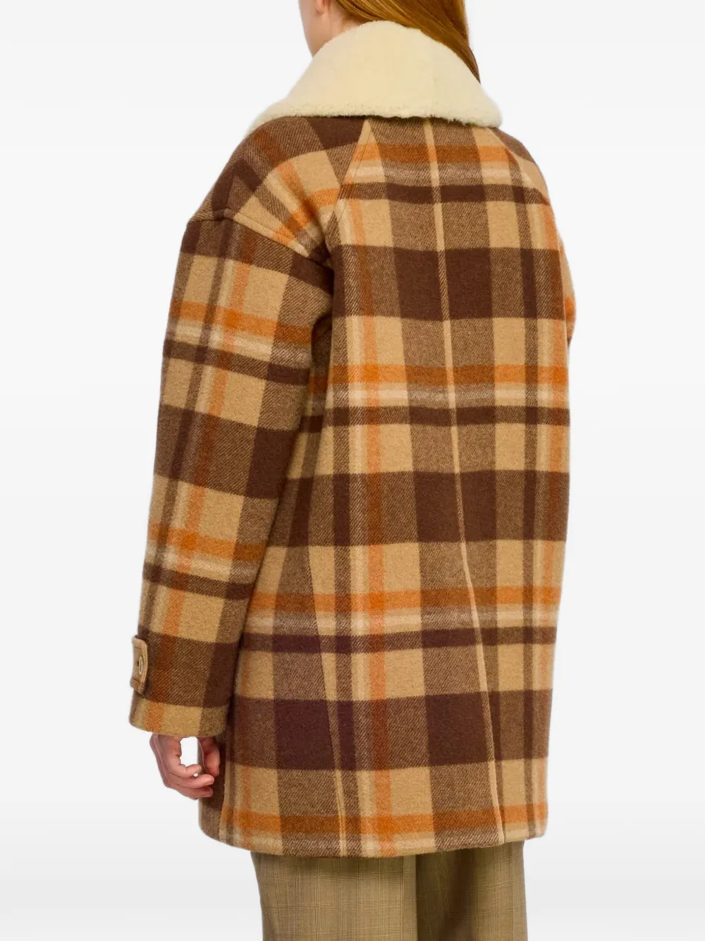 Semicouture Mary geruite jas Bruin