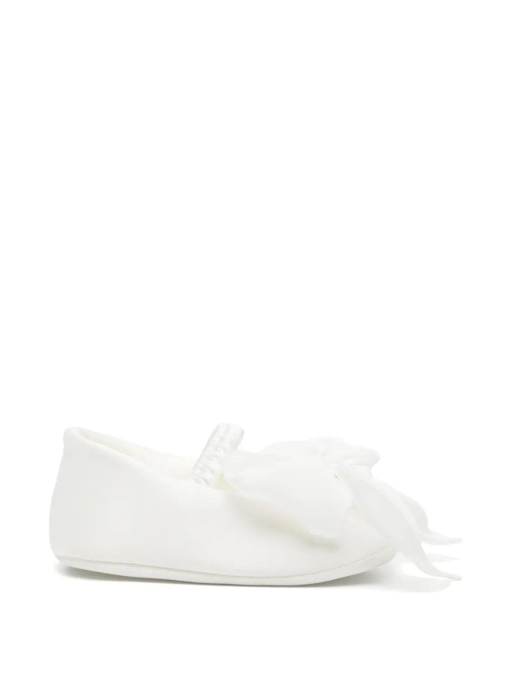 Colorichiari bow-detail elasticated-strap ballet flats - Bianco