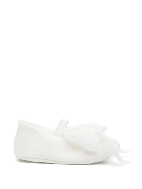 Colorichiari bow-detail elasticated-strap ballet flats
