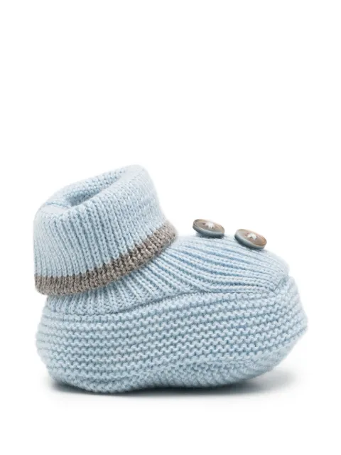 Colorichiari button-embellished knitted pre-walkers
