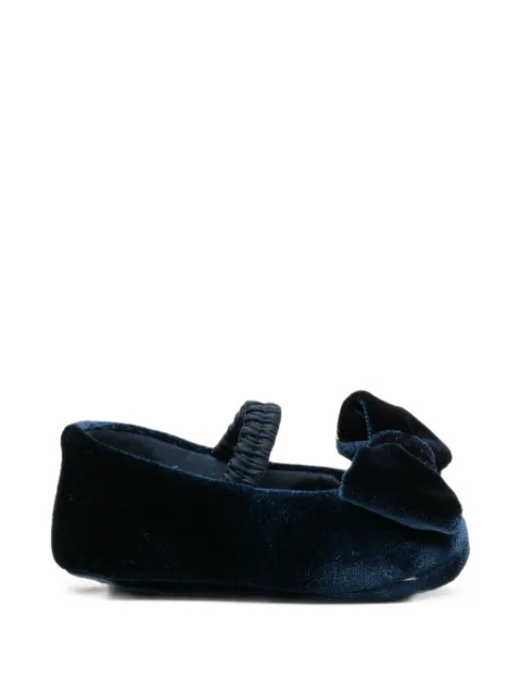 Colorichiari bow-detail velvet shoes
