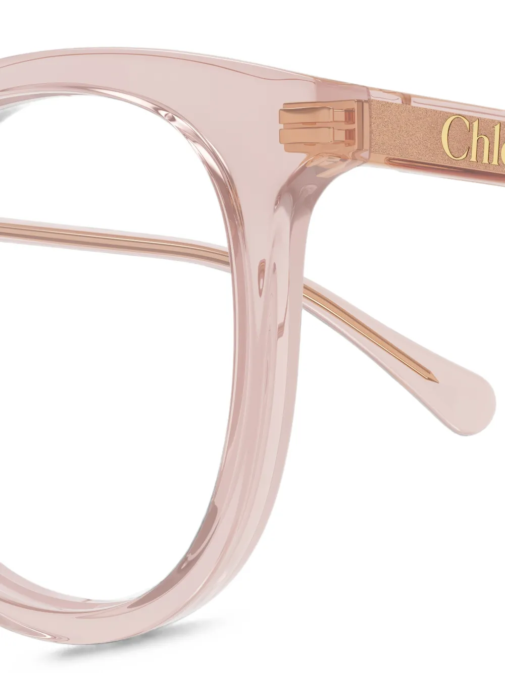 Chloé Eyewear Bril met rond montuur Roze