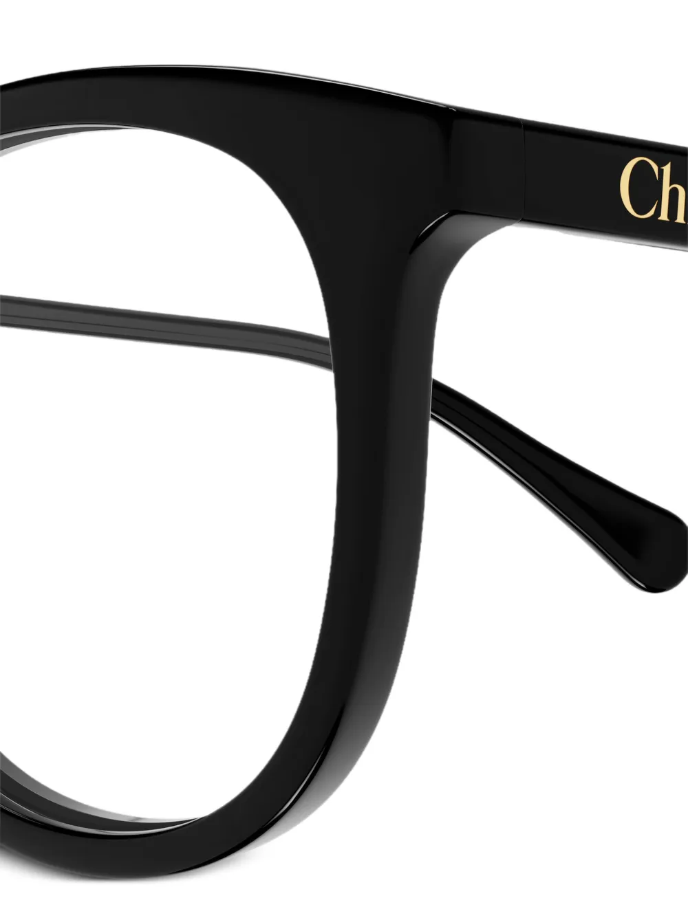 Chloé Eyewear Bril met rond montuur Zwart