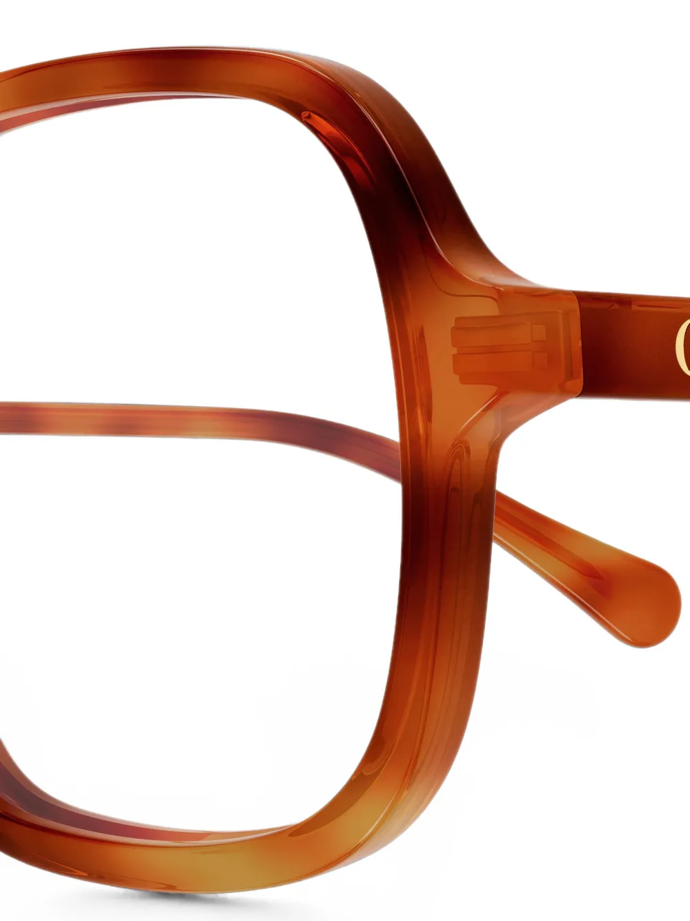 Chloé Eyewear Bril met geometrisch montuur Bruin