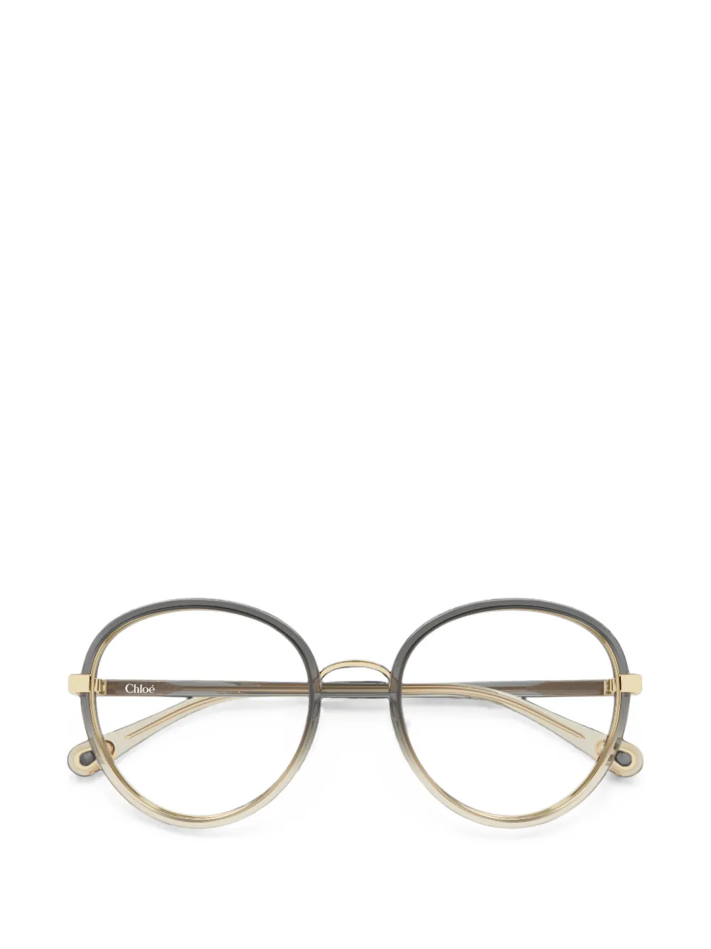 Chloé Eyewear Bril met rond montuur Grijs