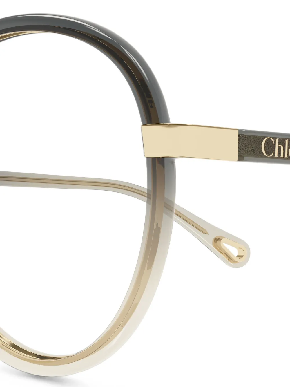 Chloé Eyewear Bril met rond montuur Grijs