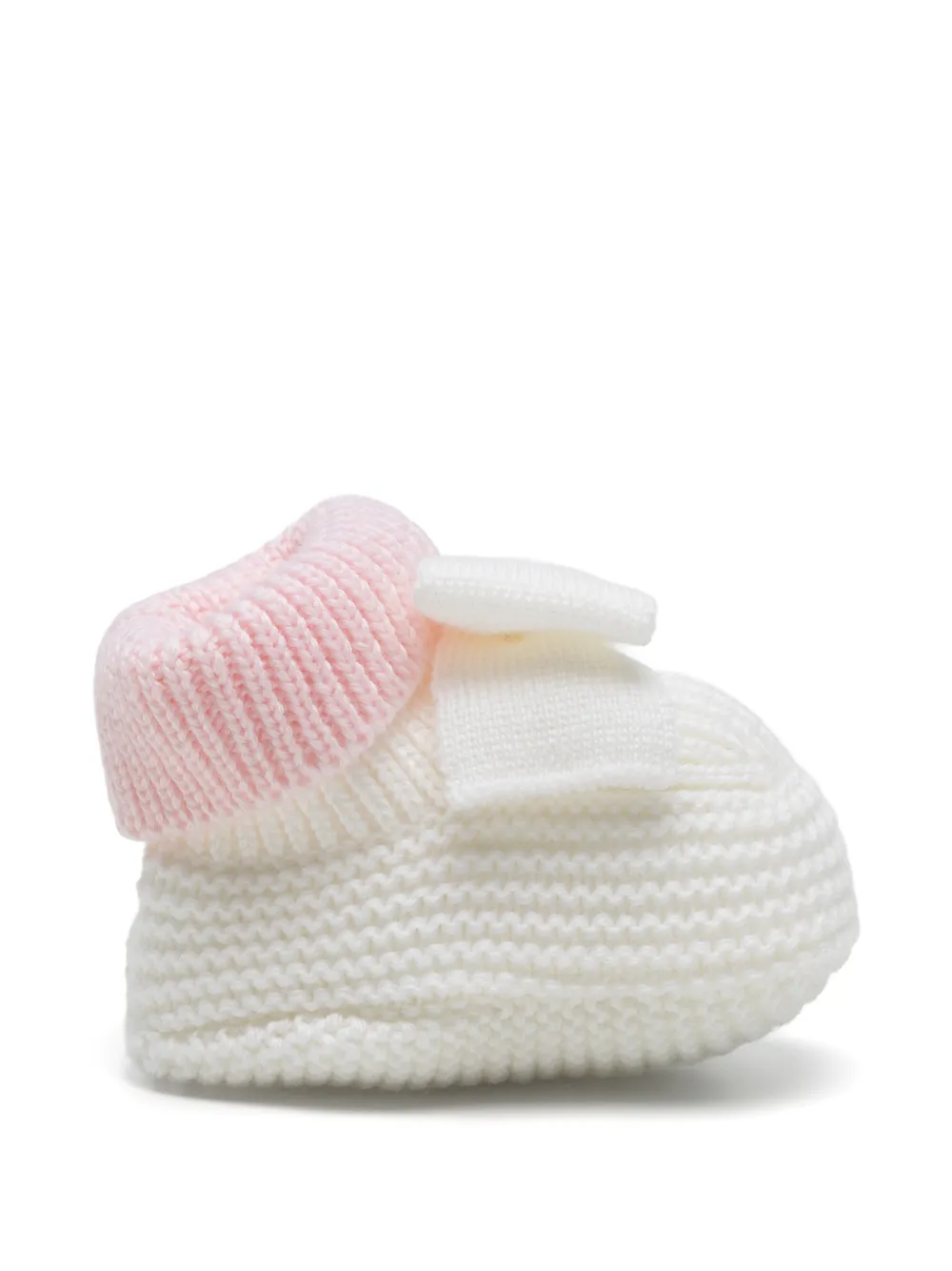 Colorichiari bow-detail knitted booties - Blanc Colorichiari bow-detail knitted booties - Blanc