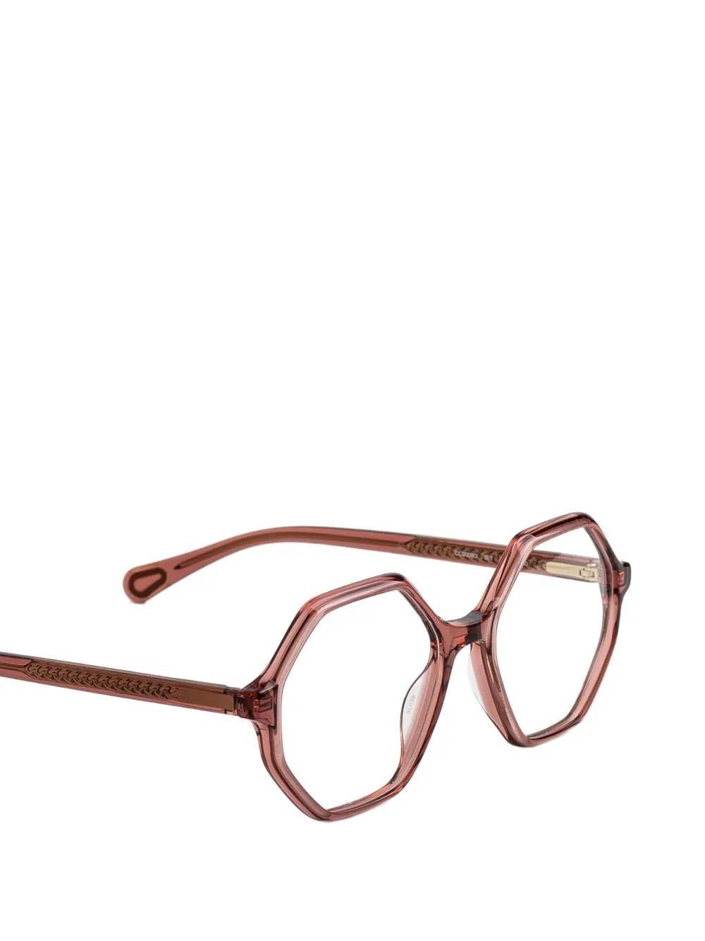 Chloé Eyewear Bril met geometrisch montuur Bruin