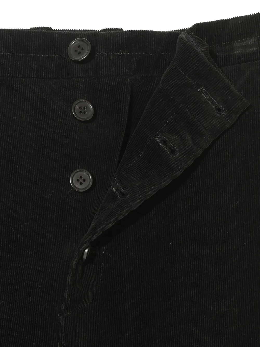 Undercover Ribfluwelen broek met knoopsluiting Zwart