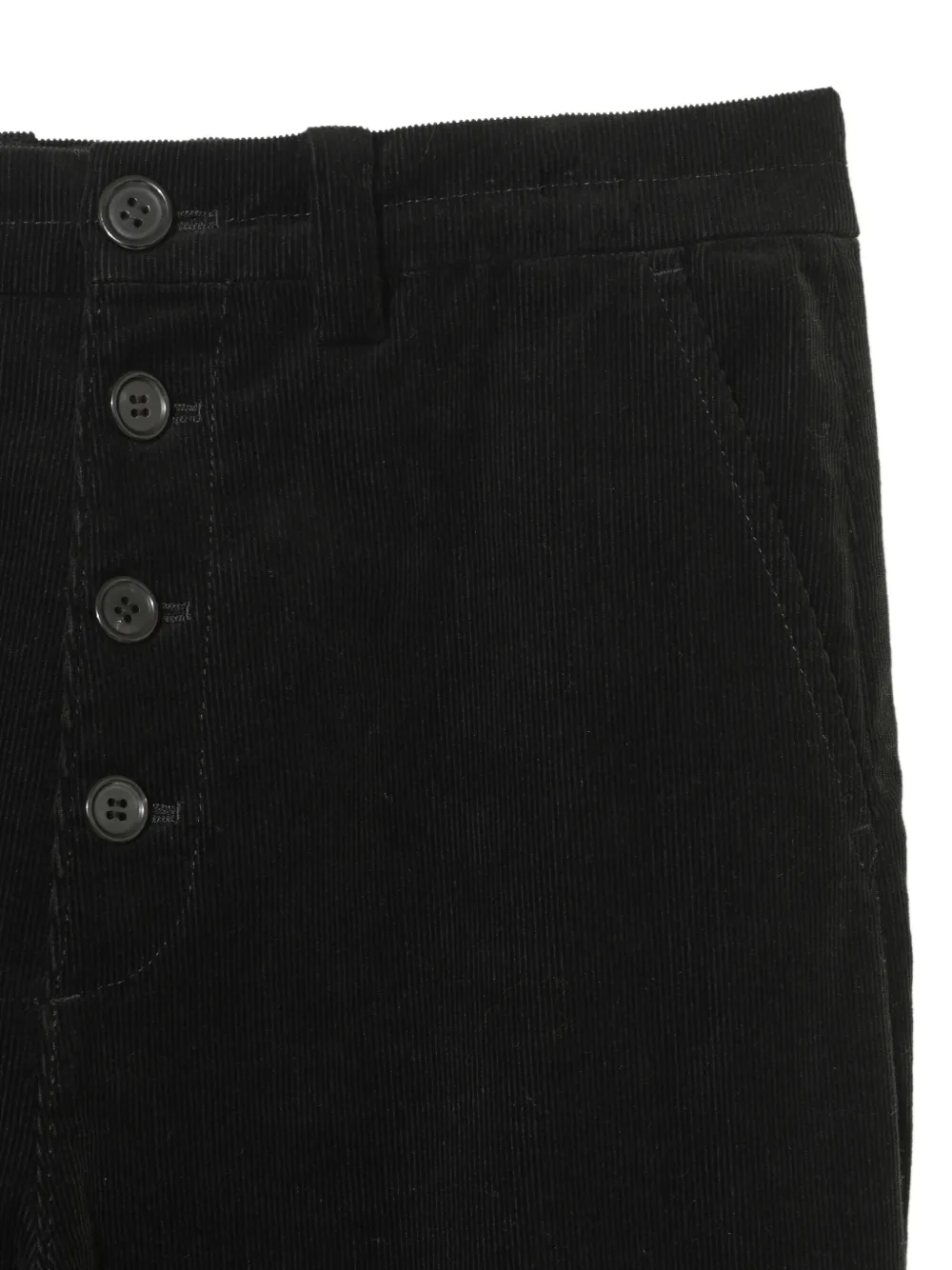 Undercover Ribfluwelen broek met knoopsluiting Zwart