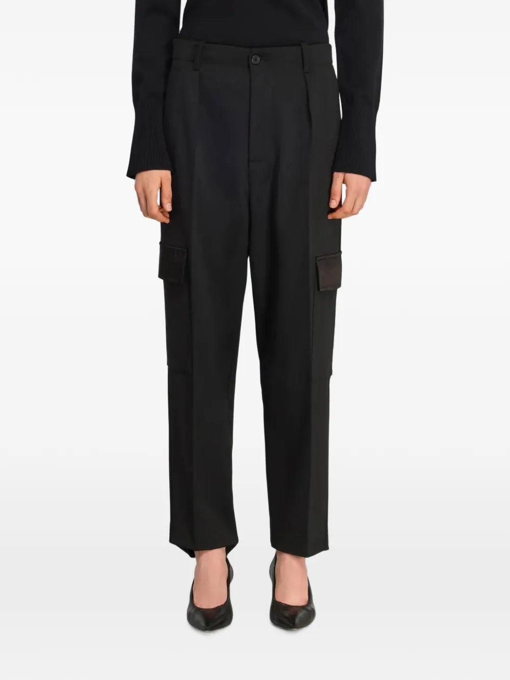 Semicouture Justina broek met zakdetail Zwart
