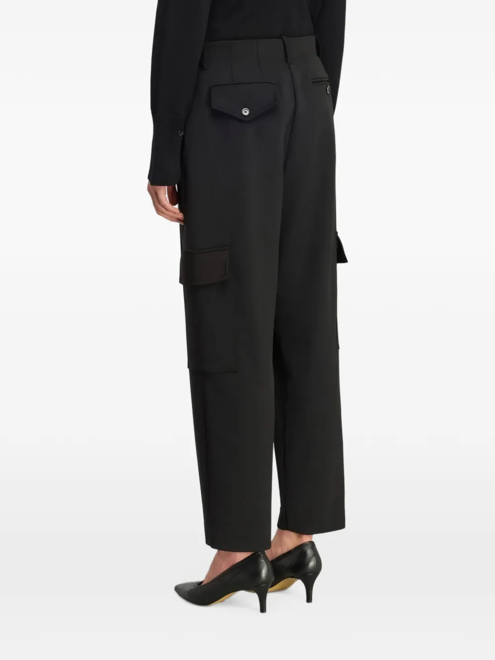 Semicouture Justina broek met zakdetail Zwart
