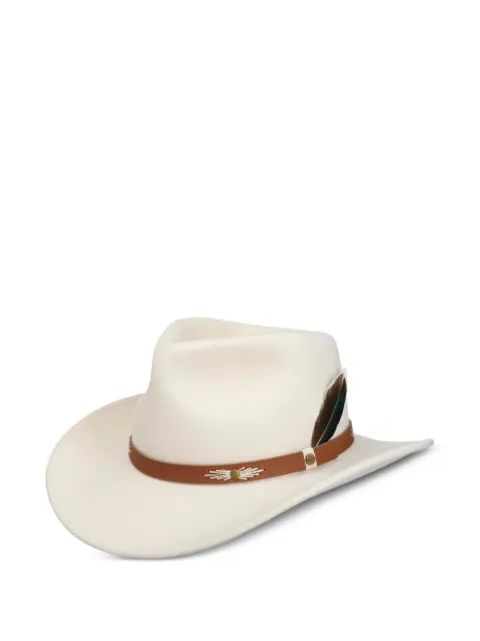 Stetson feather-detail felt hat