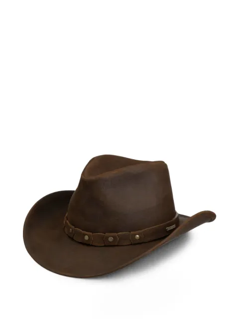 Stetson leather cowboy hat