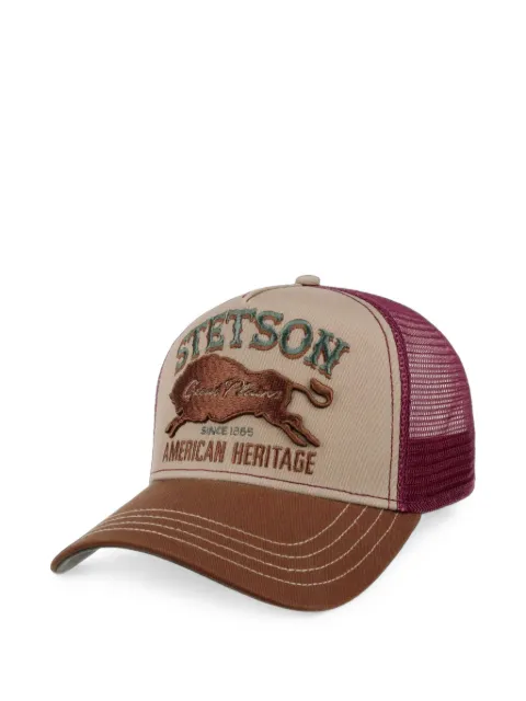 Stetson logo-embroidered mesh-panel cap