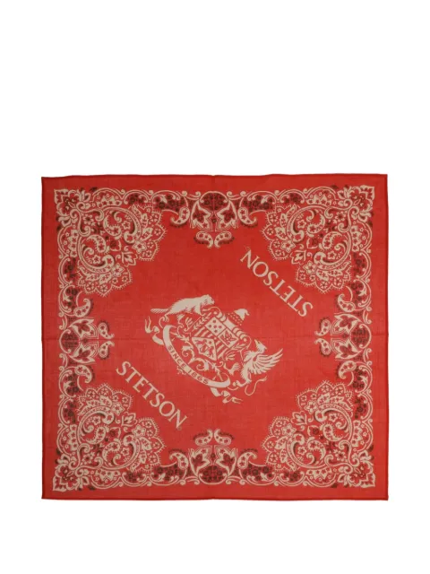 Stetson paisley-print cotton scarf