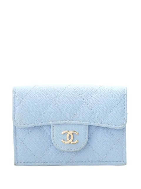 CHANEL Pre-Owned 2021-2026 CC Quilted Caviar Flap Wallet small wallets