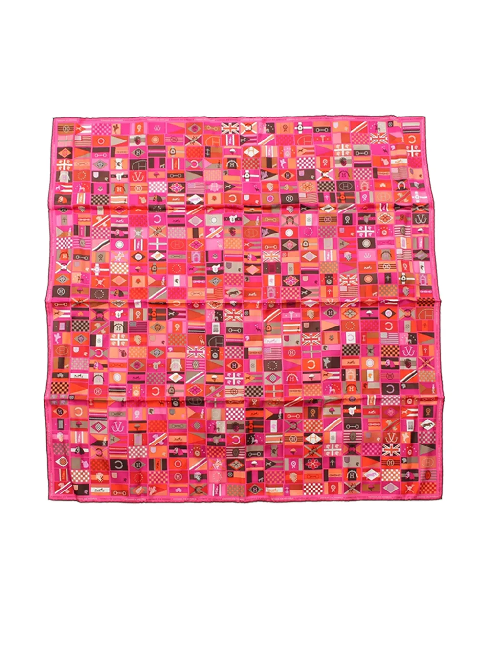 Hermès Pre-Owned 2000-2026 En Voyage Silk Scarf 90 scarves - Rosa