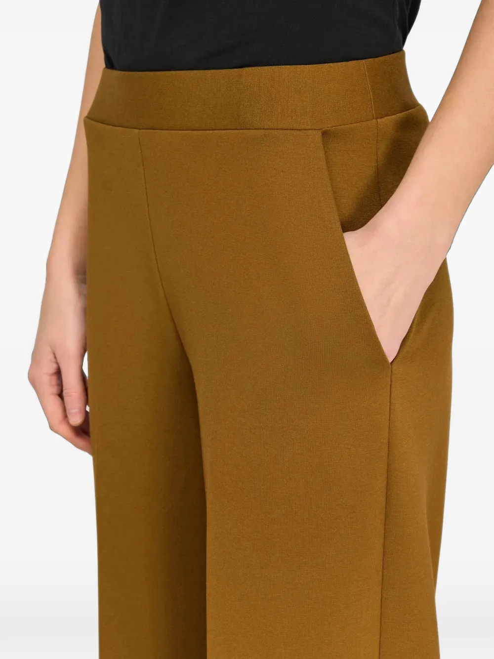 Semicouture Coline broek met gekreukt effect en omgeslagen pijpen Bruin