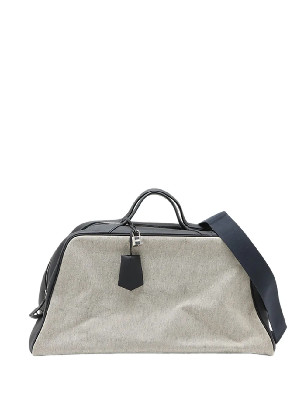 Hermès Pre-Owned 2019 Toile H and Taurillon Clemence Cavour 48H travel bag - Marrone