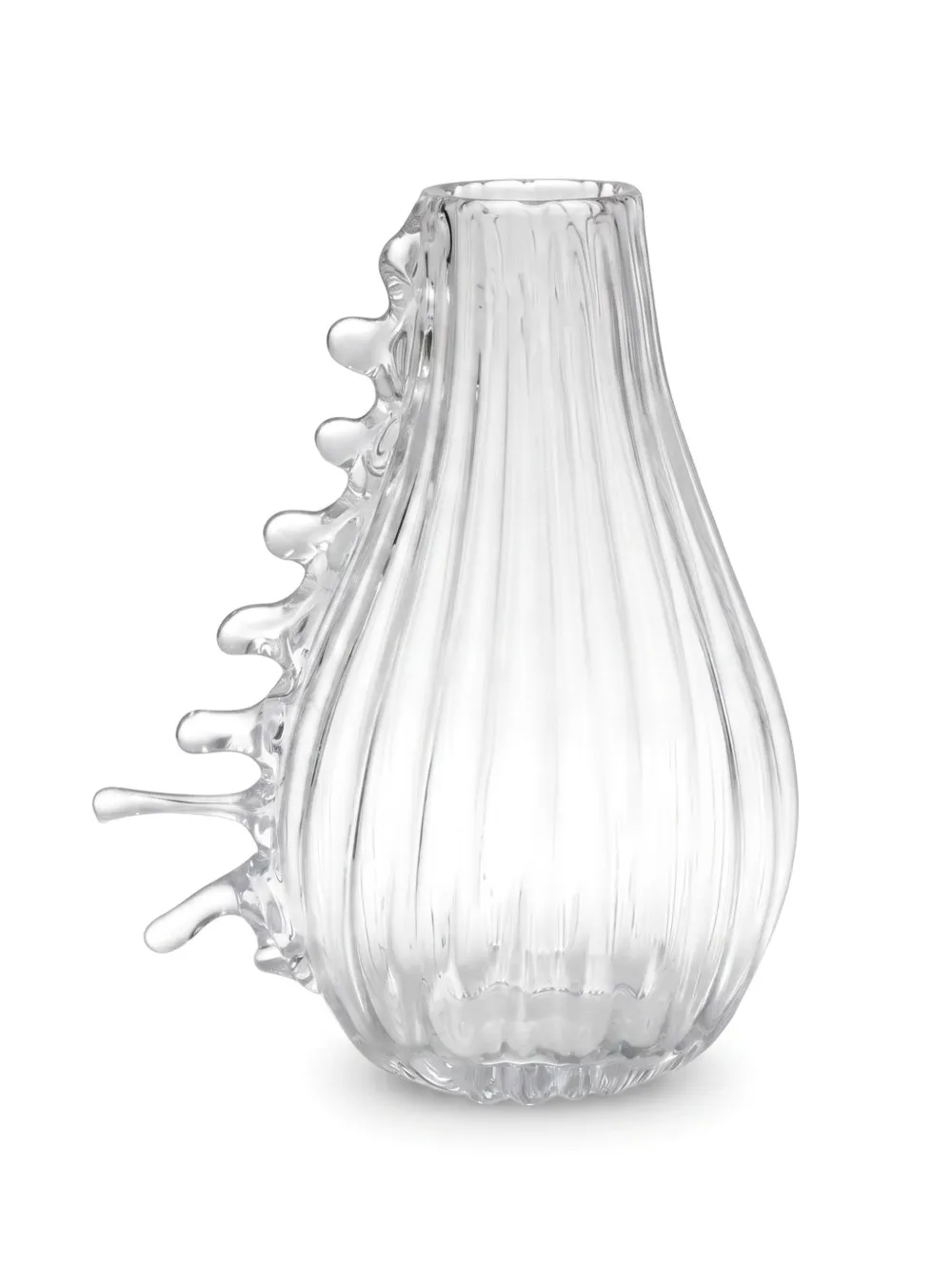 ENZO DE GASPERI Cresta geriffelte Vase - Weiß