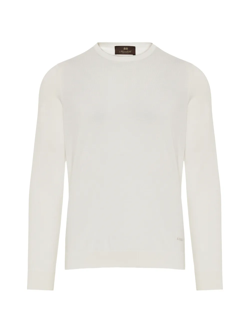 Enrico Mandelli logo-plaque crew-neck sweater