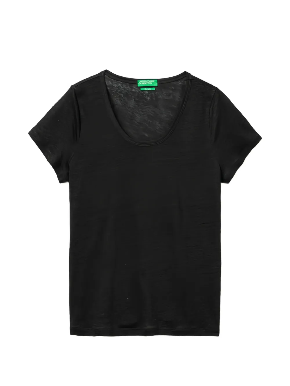 Benetton scoop-neck linen T-shirt