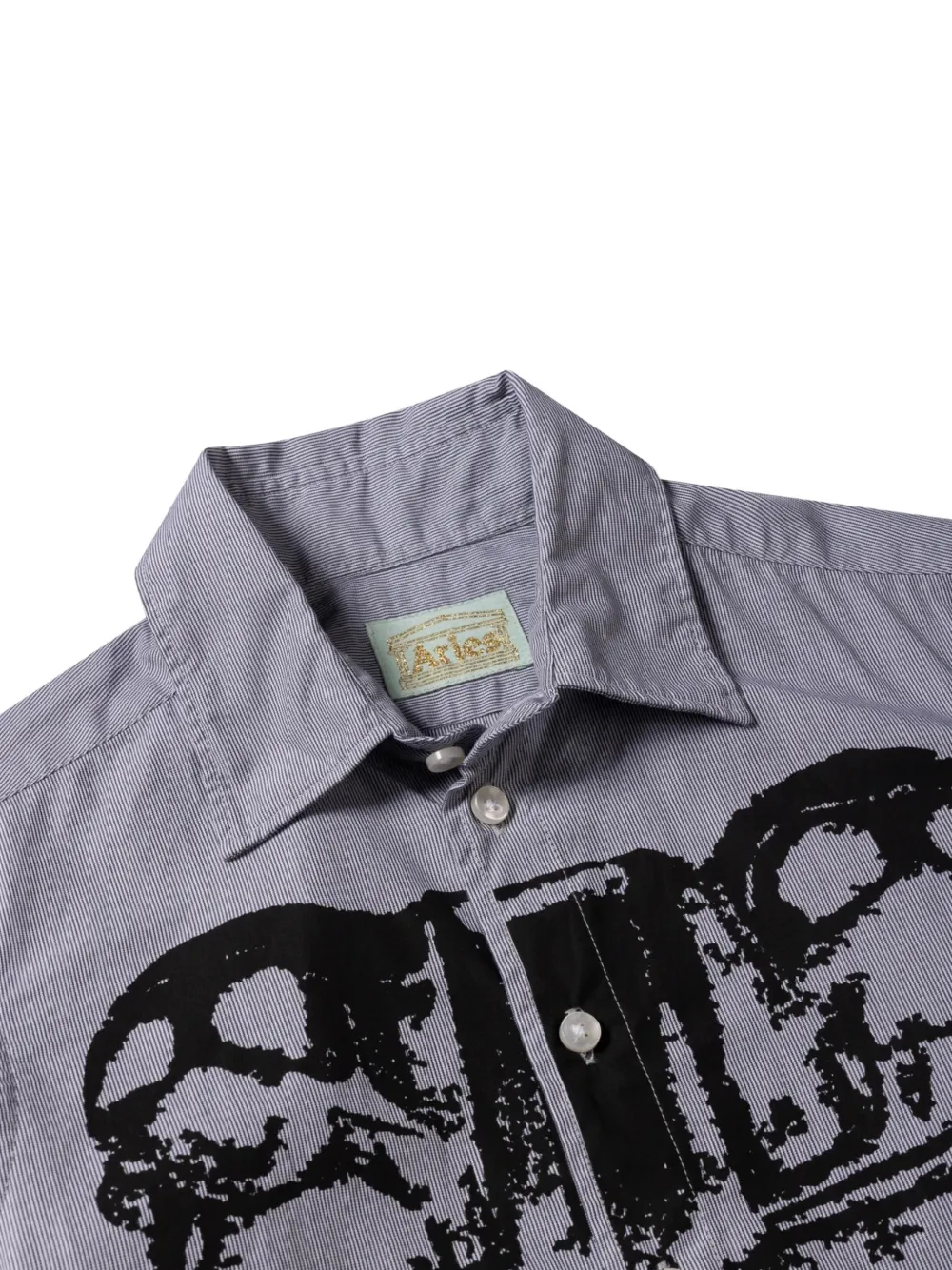 Aries Popeline shirt met grafische print Wit
