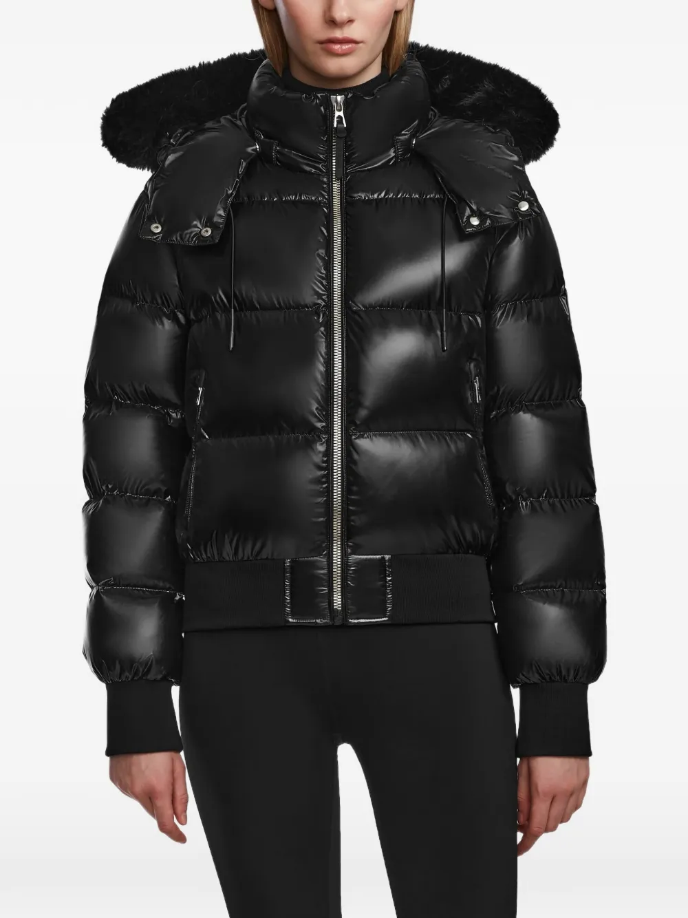 Rudsak Maude Q-s Hooded Puffer Jacket In Black