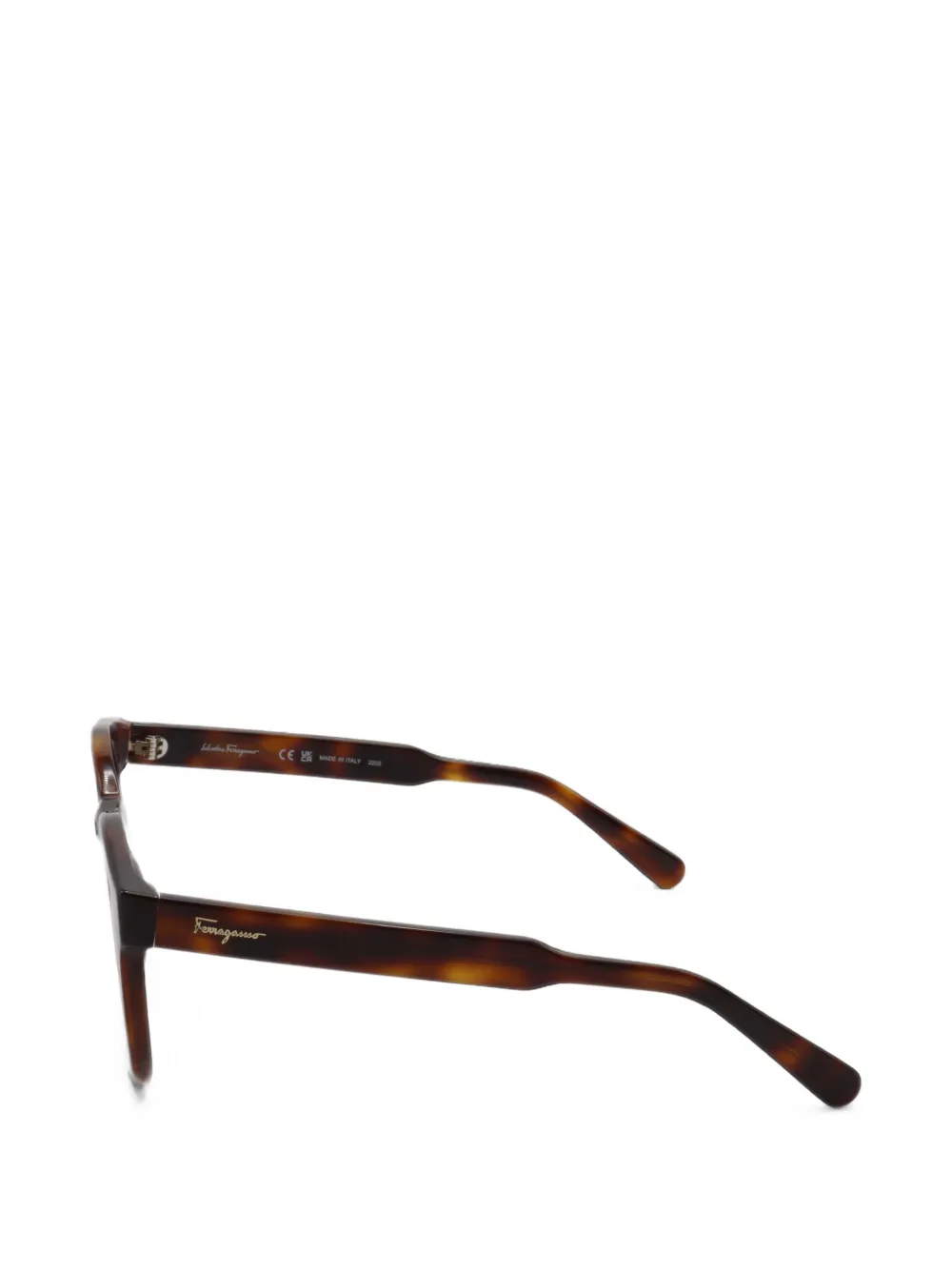Ferragamo Eyewear Zonnebril met rond montuur Bruin