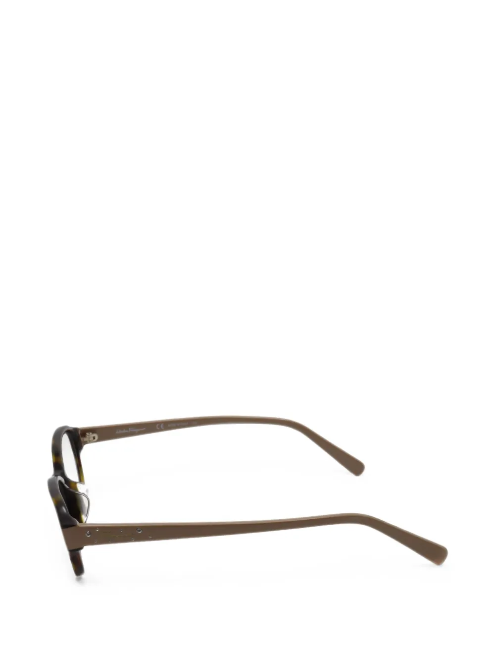Ferragamo Eyewear Bril verfraaid met kristallen Bruin