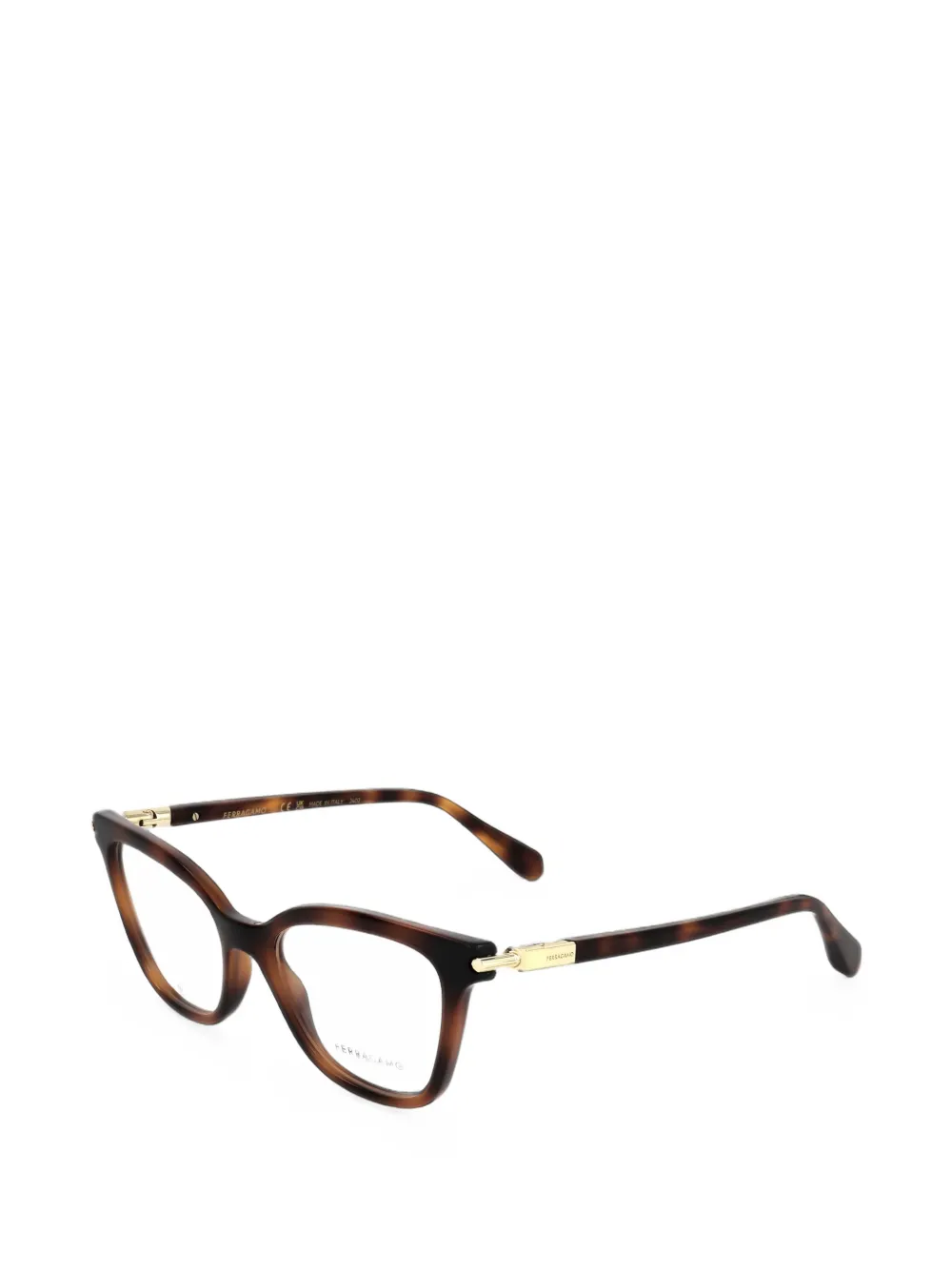 Ferragamo Eyewear Bril met cat-eye montuur Bruin