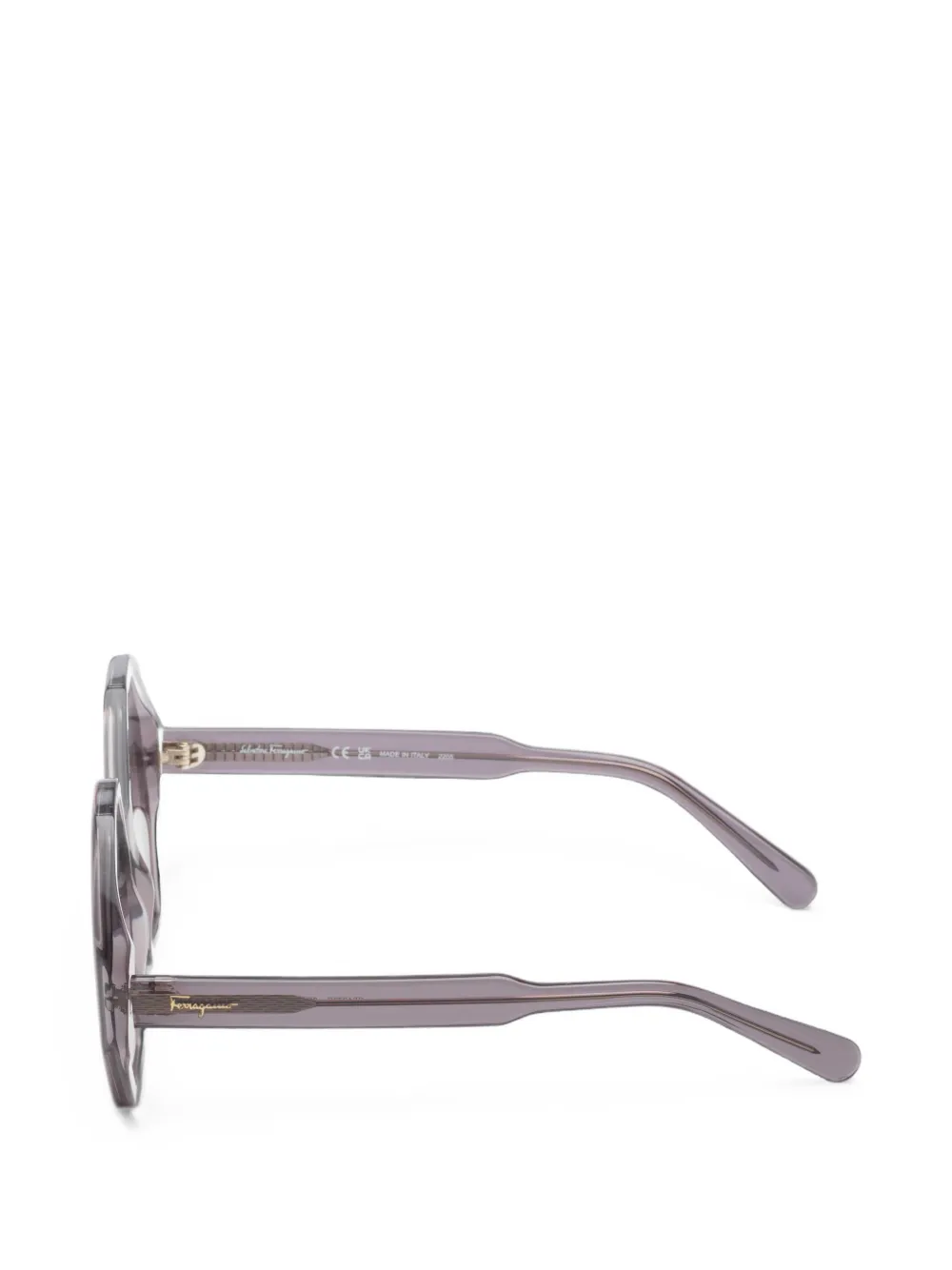 Ferragamo Eyewear Zonnebril met geometrisch montuur Paars