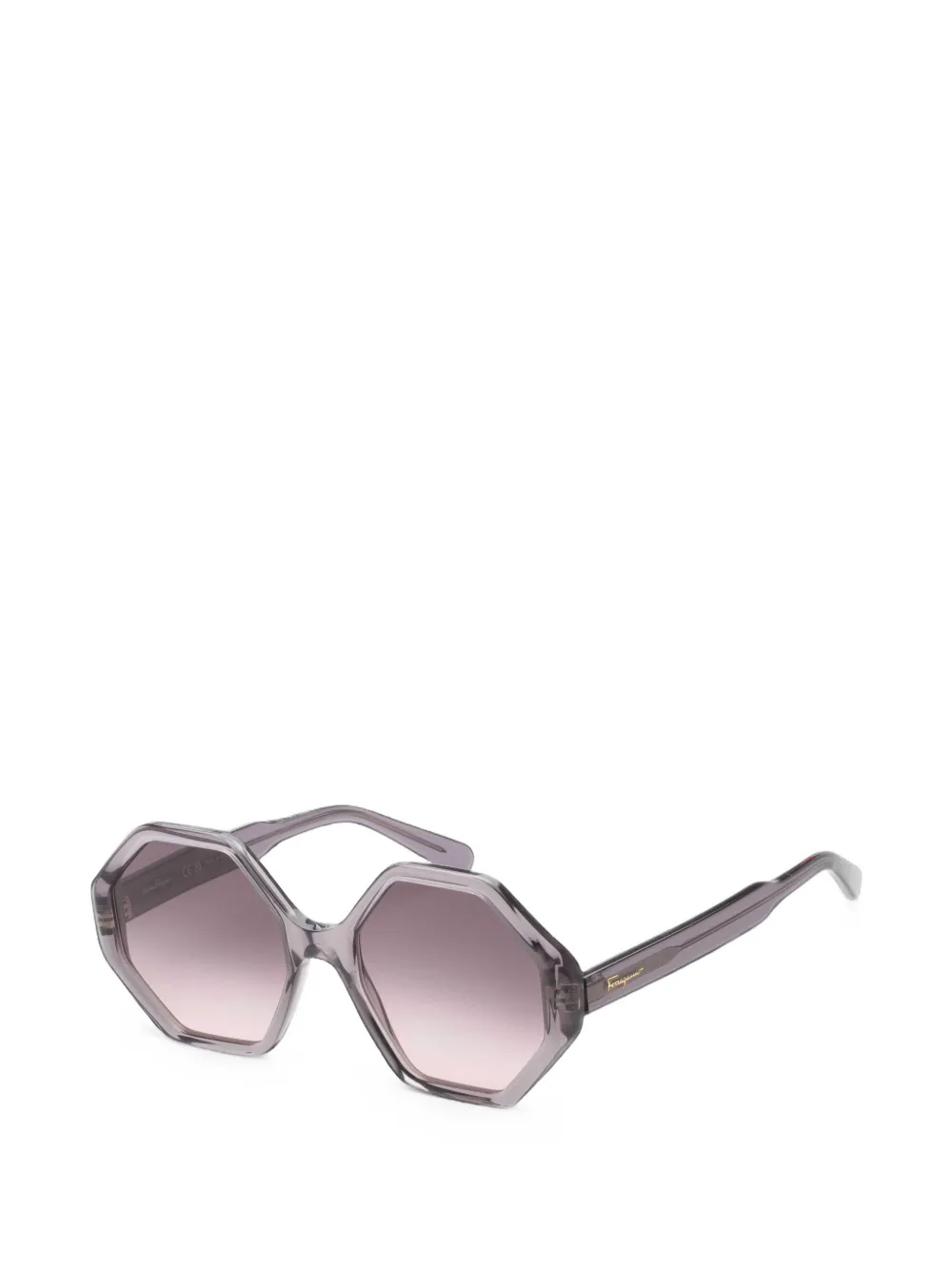 Ferragamo Eyewear Zonnebril met geometrisch montuur Paars