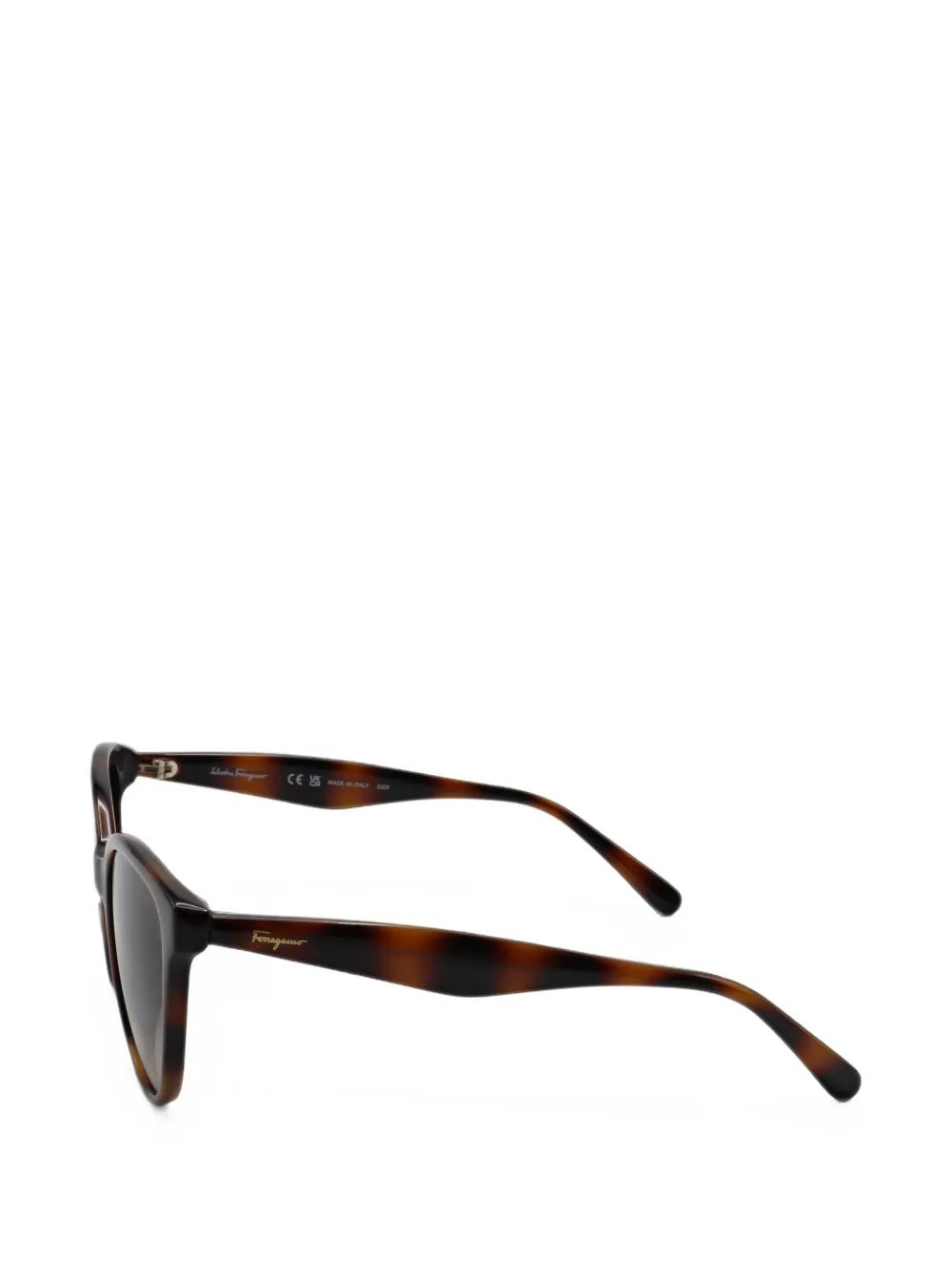 Ferragamo Eyewear Zonnebril met cat-eye montuur Bruin